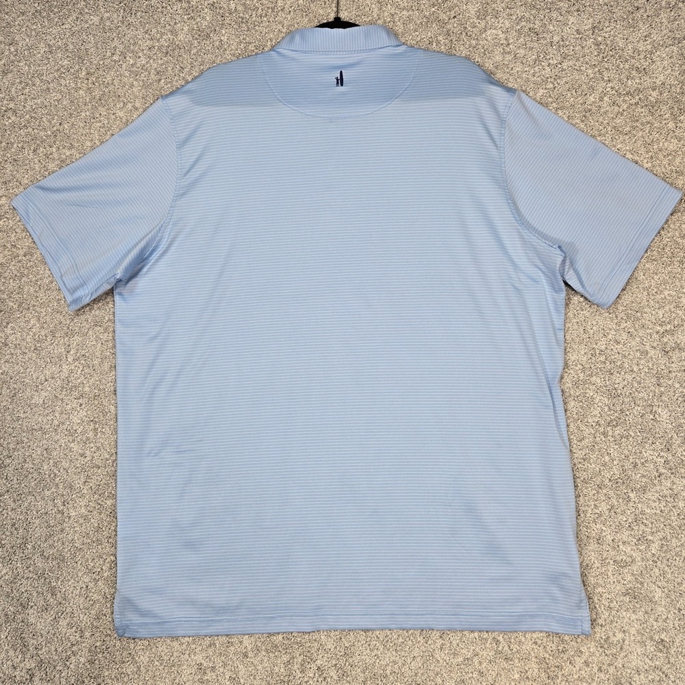 Johnnie-O Polo Mens 2XL Blue Striped performance golf - Picture 4 of 8